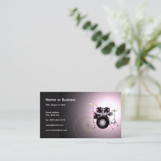 Drums Visitekaartje (Staand voorkant)