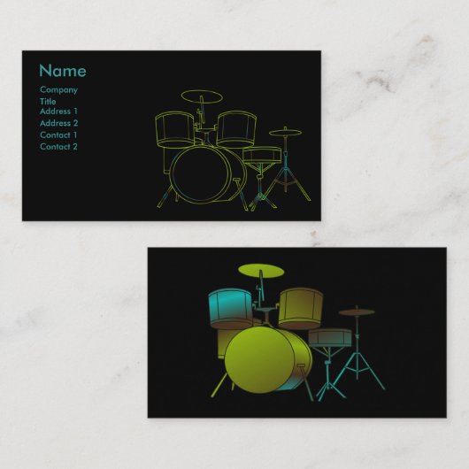 Drums Visitekaartje (Voorkant / Achterkant)