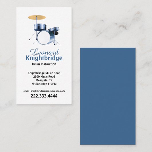 Drums Visitekaartje (Voorkant / Achterkant)
