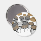 Drums: White drumkit: 3D model: Magneet (Voorkant / Achterkant)