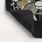 Drums: White drumkit: 3D-model: Mousepad Muismat (Hoek)