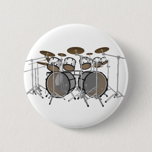 Drums: White drumkit: 3D model: Ronde Button 5,7 Cm (Voorkant)