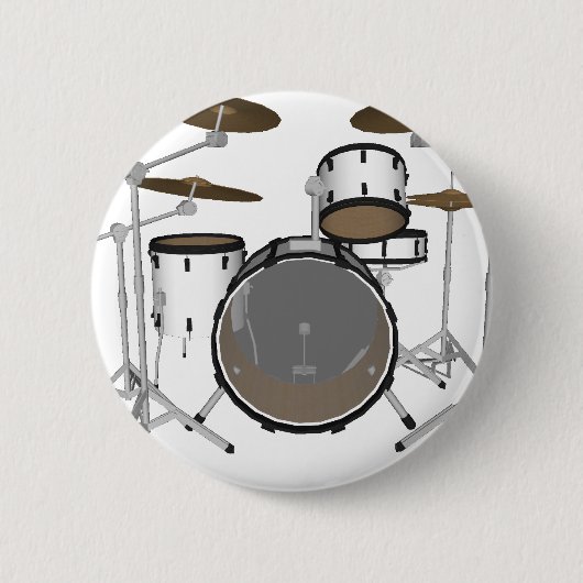 Drums: White drumkit: 3D-model: Ronde Button 5,7 Cm (Voorkant)