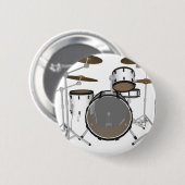Drums: White drumkit: 3D-model: Ronde Button 5,7 Cm (Voorkant /achterkant)