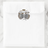 Drums: White drumkit: 3D model: Ronde Sticker (Tas)