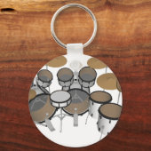 Drums: White drumkit: 3D model: Sleutelhanger (Voorkant)