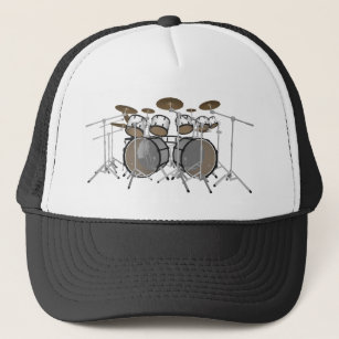 Drums: White drumkit: 3D-model: Trucker Pet