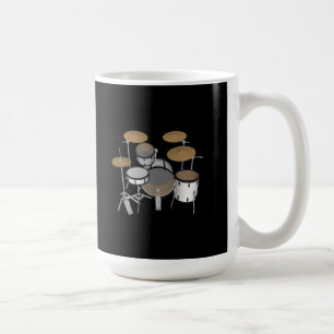 Drums: Witte drumkit: 3D-model: Koffie-Mok Koffiemok