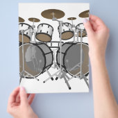 Drums: Witte drumstel: 3D-model: Flyer (Hand)