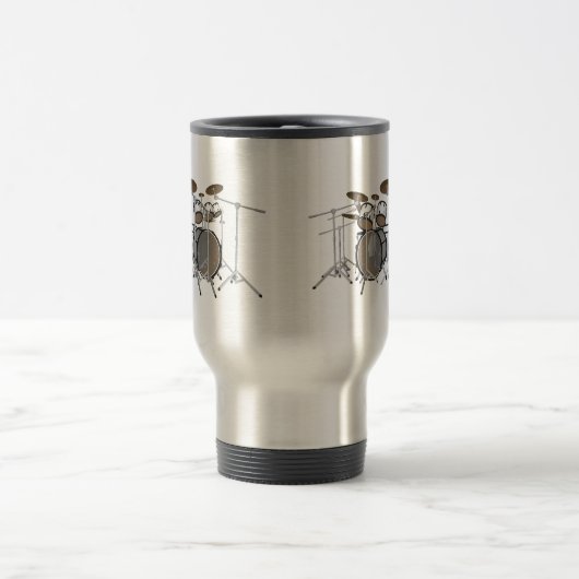 Drums: Witte drumstel: 3D Model: Reismok Reisbeker (Center)