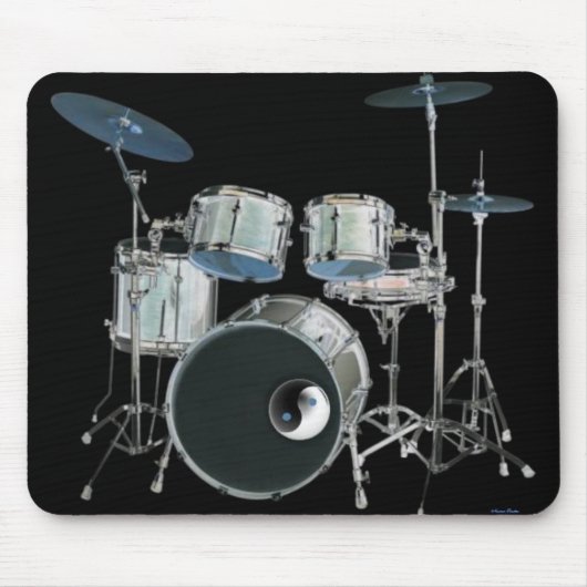 Drums & Yin-Yang Mousepad Muismat (Voorkant)