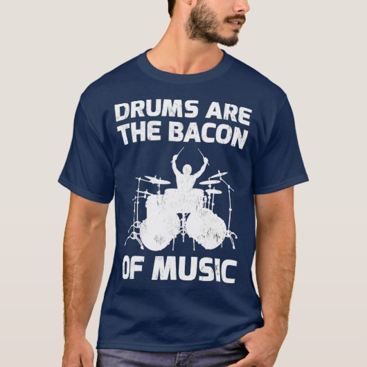 Drums zijn het modebrek van de muziek voor mannen  t-shirt (Voorkant)
