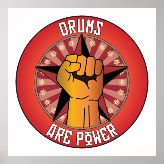 Drums zijn kracht poster (Voorkant)