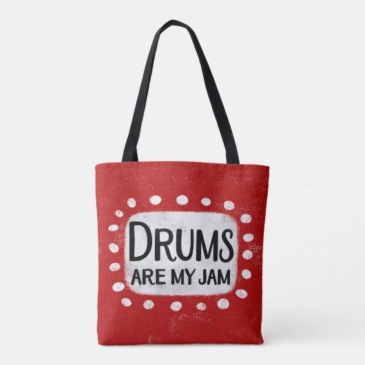 Drums zijn mijn jam Canvas tas (Achterkant)