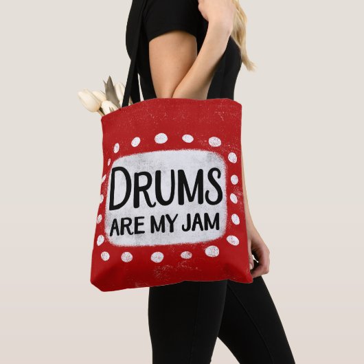 Drums zijn mijn jam Canvas tas (Dichtbij)