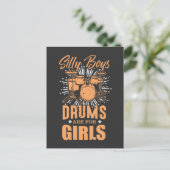 Drums zijn voor meisjes - Drummer muzikant Briefkaart (Staand voorkant)