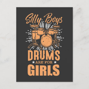 Drums zijn voor meisjes - Drummer muzikant Briefkaart