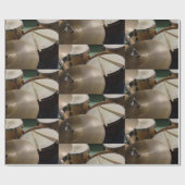 Drumset bekkens en stokken cadeaupapier (Vlak)