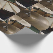 Drumset bekkens en stokken cadeaupapier (Hoek)