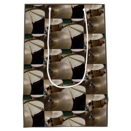 Drumset bekkens en stokken medium cadeauzakje (Achterkant)