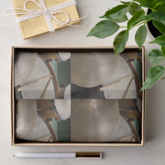 Drumset bekkens en stokken tissuepapier (Geschenk)