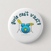 Drumset - blauw ronde button 5,7 cm (Voorkant)