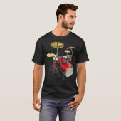 Drumset Design Music en Drums Premium T-shirt (Voorkant volledig)