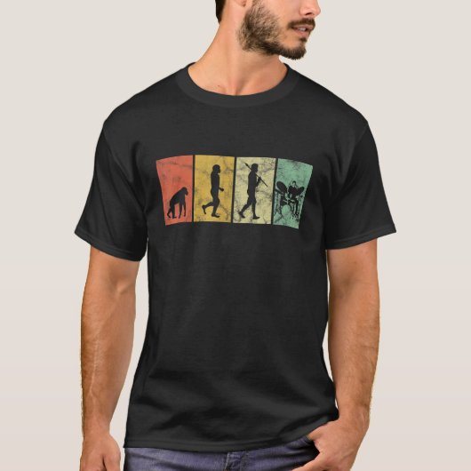 Drumset Drummer Evolution  Retro Drums Drum T-shirt (Voorkant)