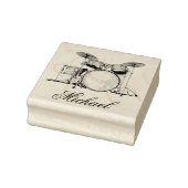 Drumset Drummer gepersonaliseerd Rubberstempel (Stempel)