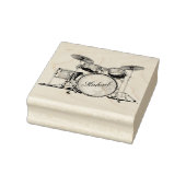 Drumset Drummer gepersonaliseerd Rubberstempel (Stempel)