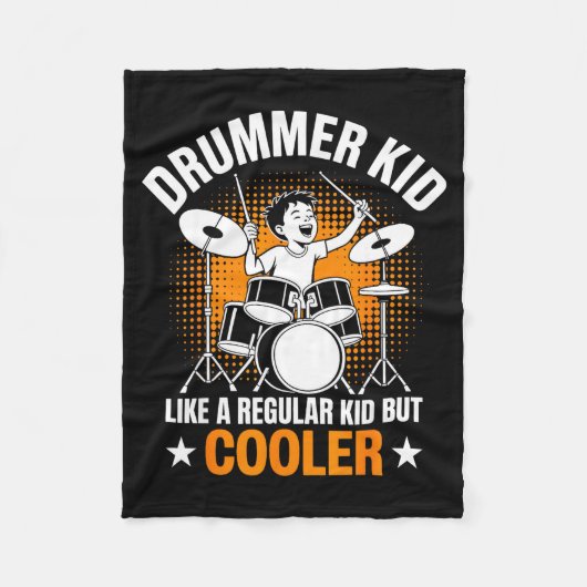 Drumset Drums Lover Percussionist Drummer Kid Drum Fleece Deken (Voorkant)