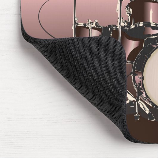 drumset en drummer afspelen muismat (Hoek)