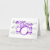 drumset en muziek kaart (Voorkant)