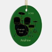 Drumset-gepersonaliseerde versiering keramisch ornament (Rechts)
