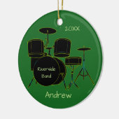 Drumset-gepersonaliseerde versiering keramisch ornament (Links)