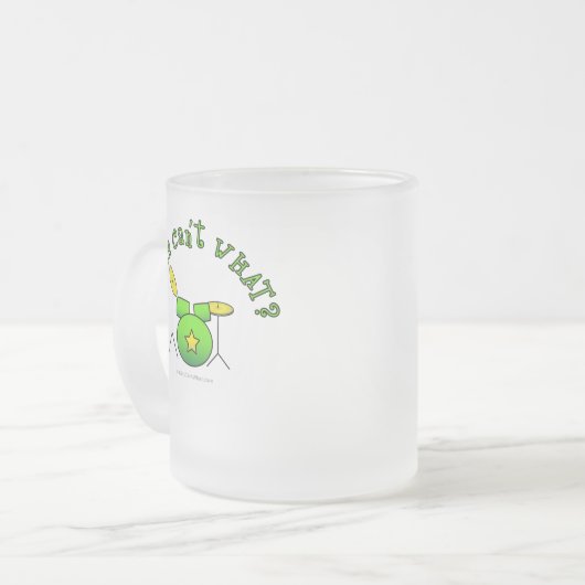 Drumset - groen matglas koffiemok (Voorkant links)
