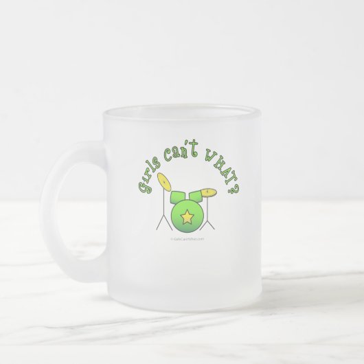 Drumset - groen matglas koffiemok (Links)