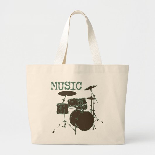 Drumset Grote Tote Bag (Voorkant)