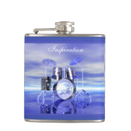 Drumset Musician's Inspiration Personalized Flask Heupfles