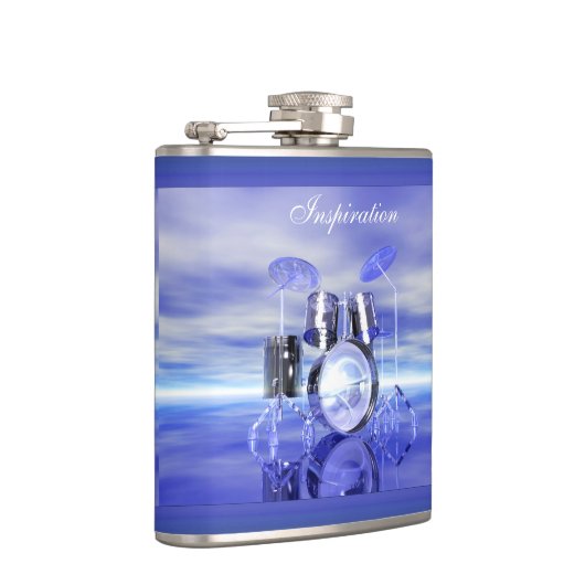 Drumset Musician's Inspiration Personalized Flask Heupfles (Rechts)