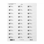 Drumset Shapset Word Art Black Text Etiket (Full Sheet)