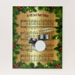 drumset ~ "We wensen u een prettige kerstdag" ~ Legpuzzel