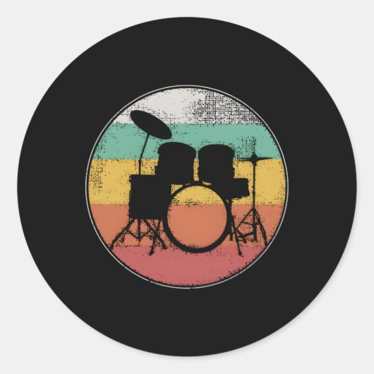 Drumsetdrums Ronde Sticker (Voorkant)