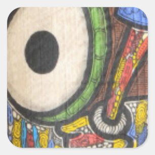 drumslag vierkante sticker