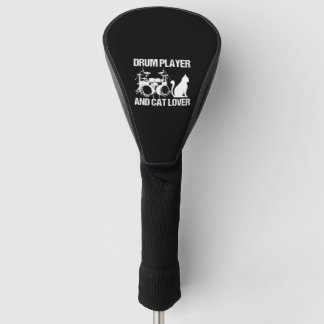 Drumspeler en kattenliefhebber drummen muzikant dr golfheadcover