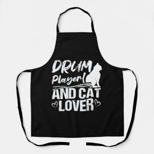 Drumspeler en kattenliefhebber Drums en kattenlief Schort