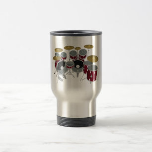 Drumstel 3D-model: Aangepaste reismok Reisbeker