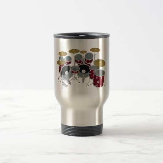 Drumstel 3D-model: Aangepaste reismok Reisbeker (Center)