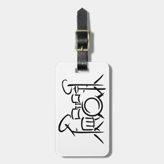 drumstel bagagelabel (Voorkant verticaal)