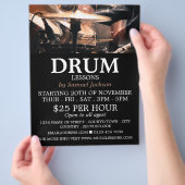 Drumstel, drumles advertentie flyer (Hand)